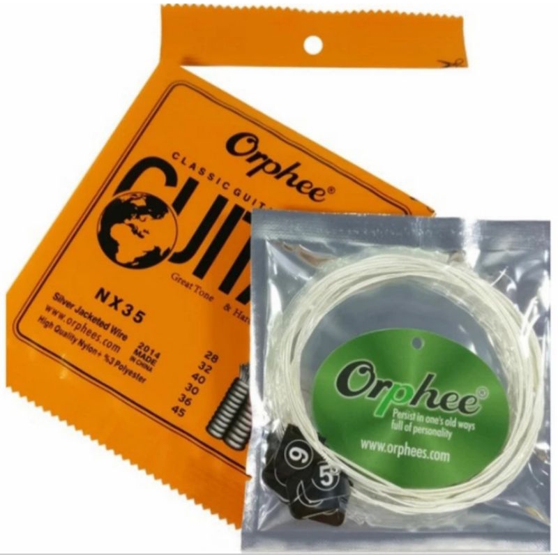 Senar Gitar Klasik Senar Gitar Nylon Orphee Hard Tension NX-35
