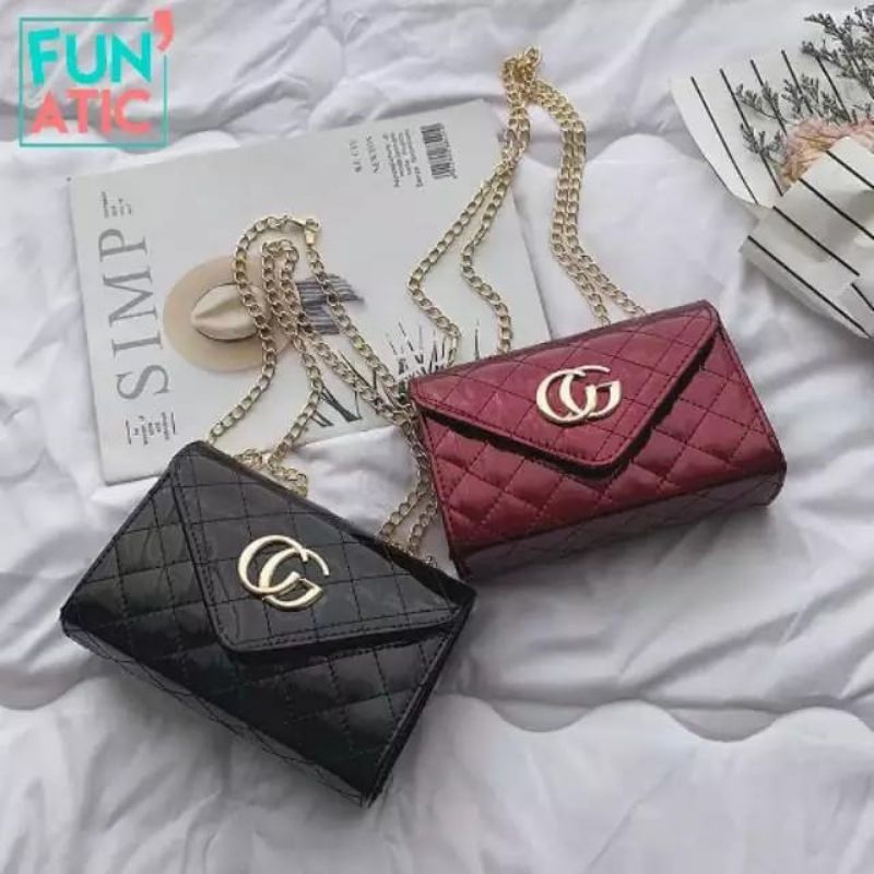 Tas selempang jait jait QUILTED CG Sling Bag fashion Korean style