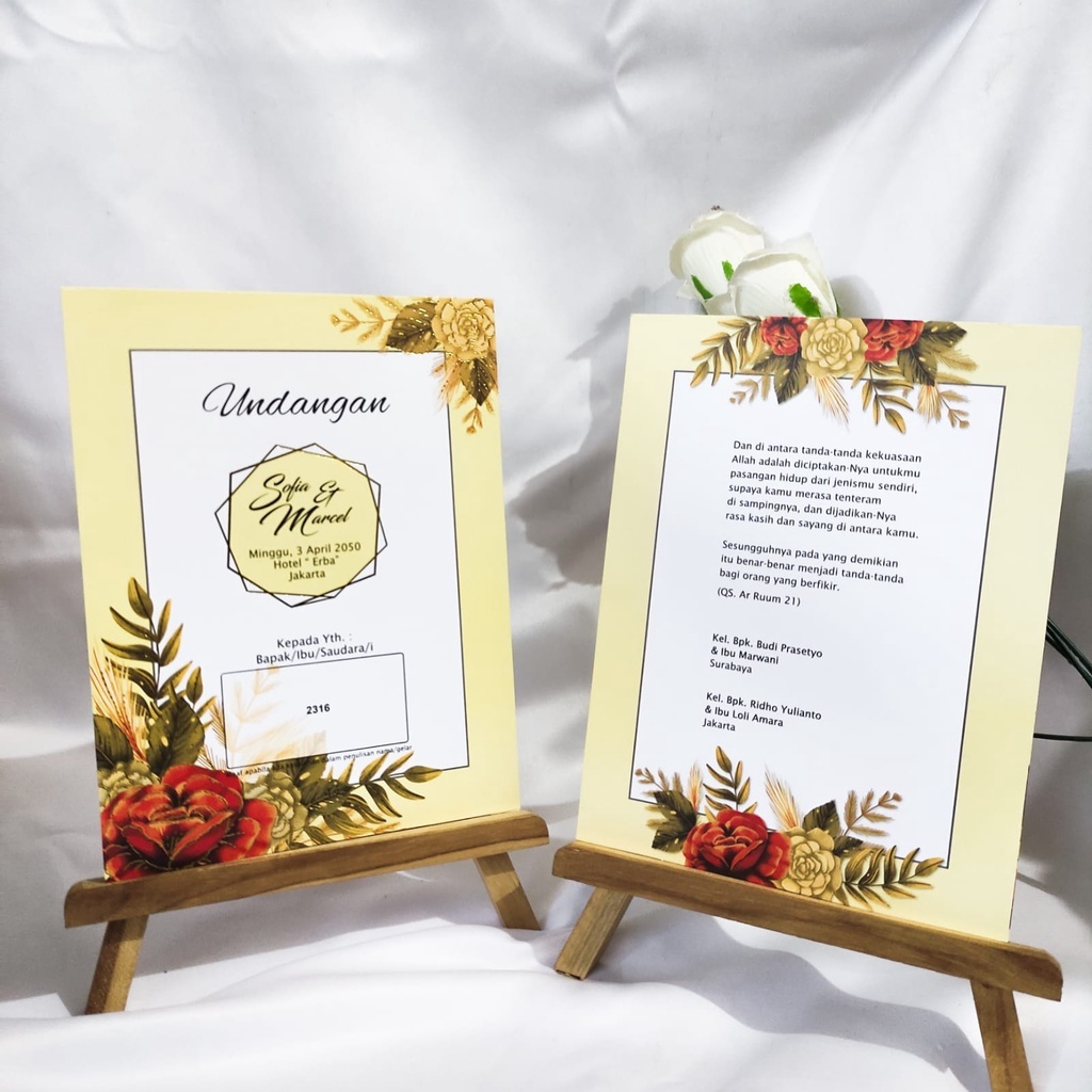 ERBA 2316 Undangan Pernikahan Murah + Plastik Opp