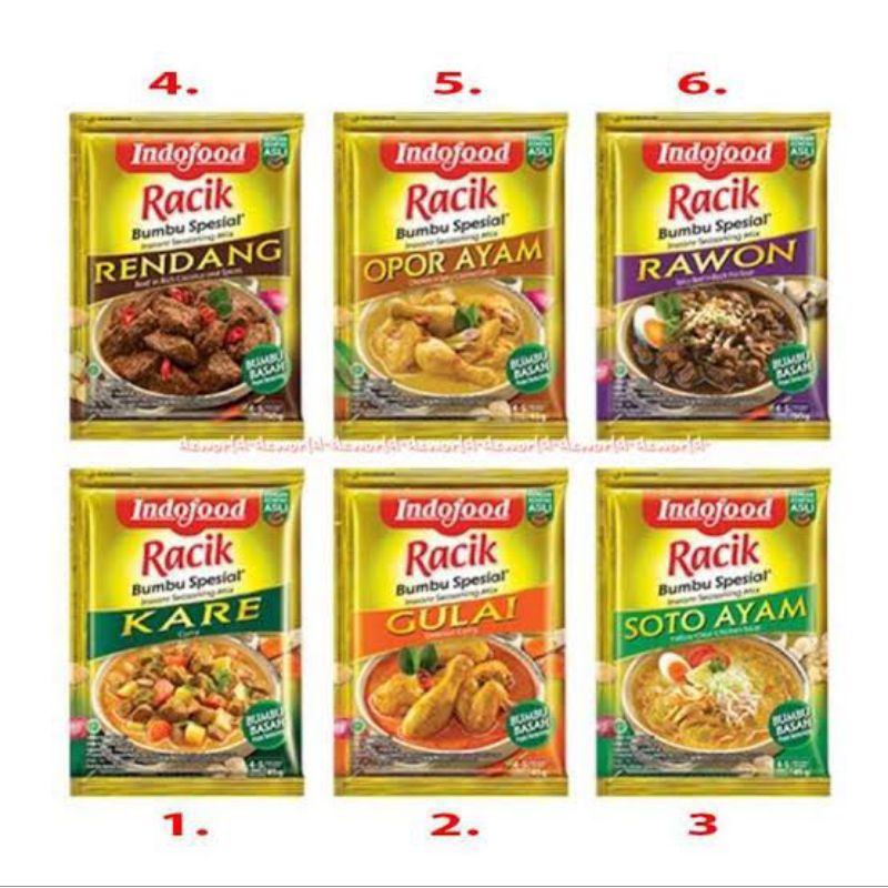 

INDOFOOD BUMBU RACIK ALL VARIANT 45G