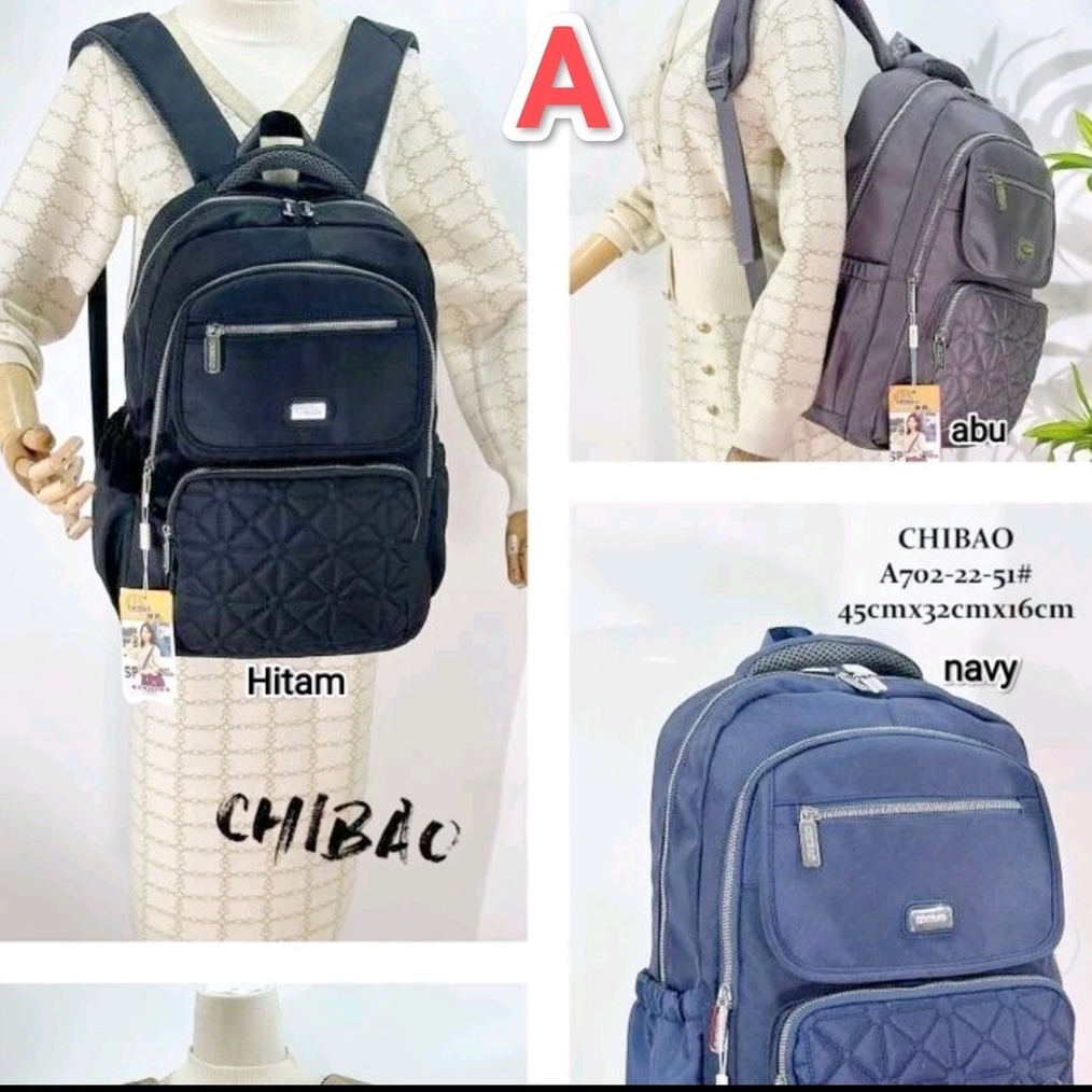 KODE P1D Chibao tas ransel wanita jumbo tas punggung laptop cewek besar import