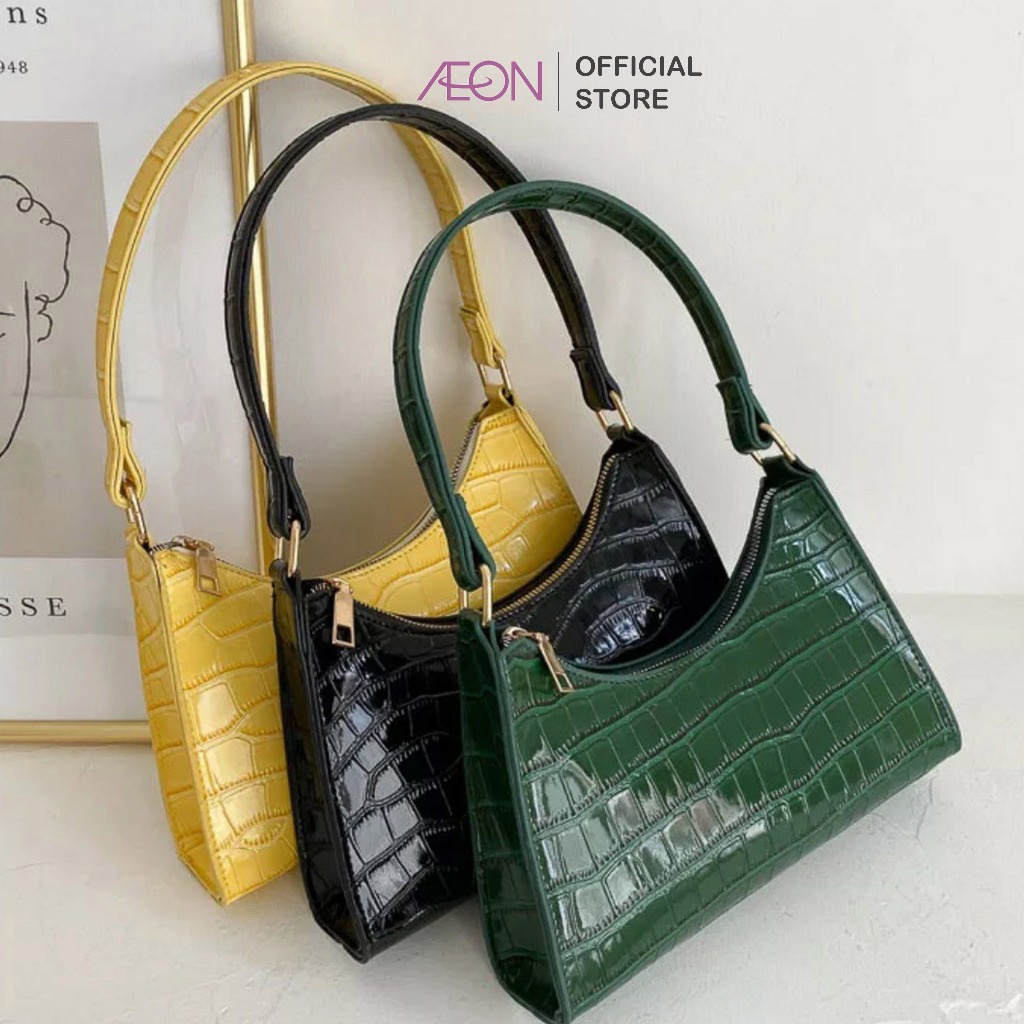 Tas Selempang & Bahu Wanita Tas Sling Bag Import Wanita Tas Bahu Crocodile Tas Retro Wanita