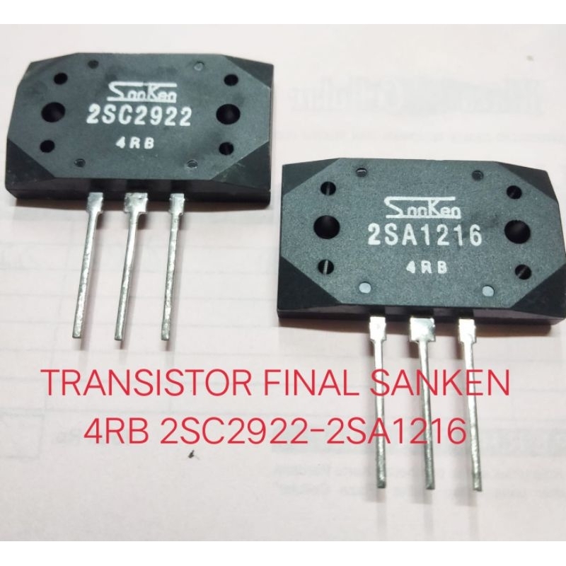 Mycoolcell Satu Set Transistor Final Sanken 4Rb 2Sa1216 2Sc2922 Sa 1216 Sc 2922