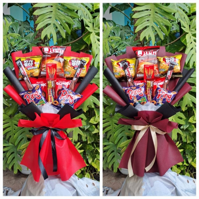 

Buket snack jumbo Qtela beng beng / CraftinByTitin / Buket Wisuda / Buket Hari ibu / Buket Kado / Buket Palembang / Buket Hari Guru