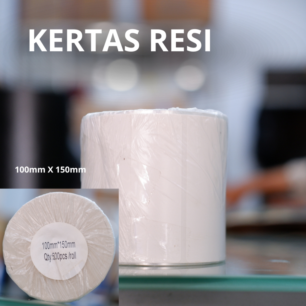 

Kertas Sticker Thermal Label Barcode 500 pcs/roll 100mmx150mm Stiker / Kertas Resi