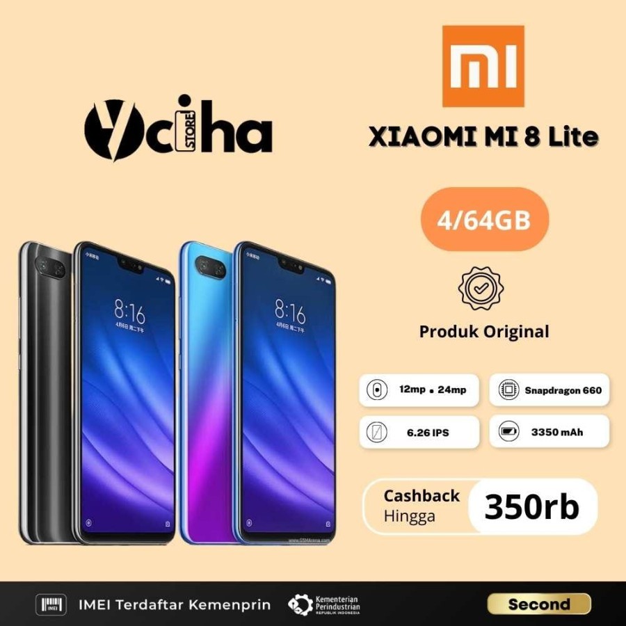 Xiaomi mi 8 lite 4/64gb Second