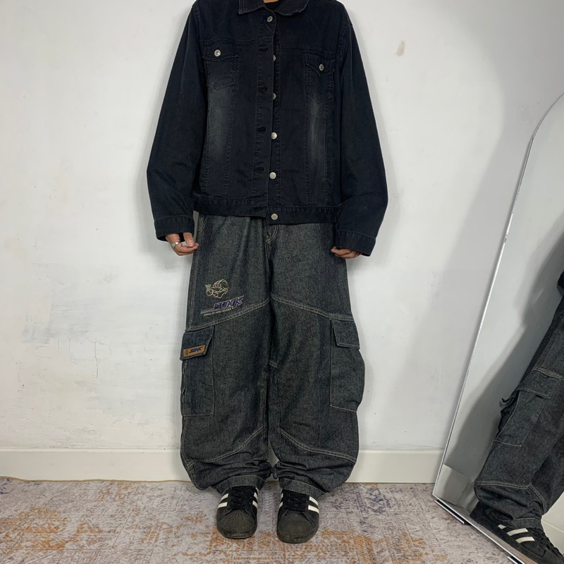 Y2k Sohk Grey Cargo Jeans