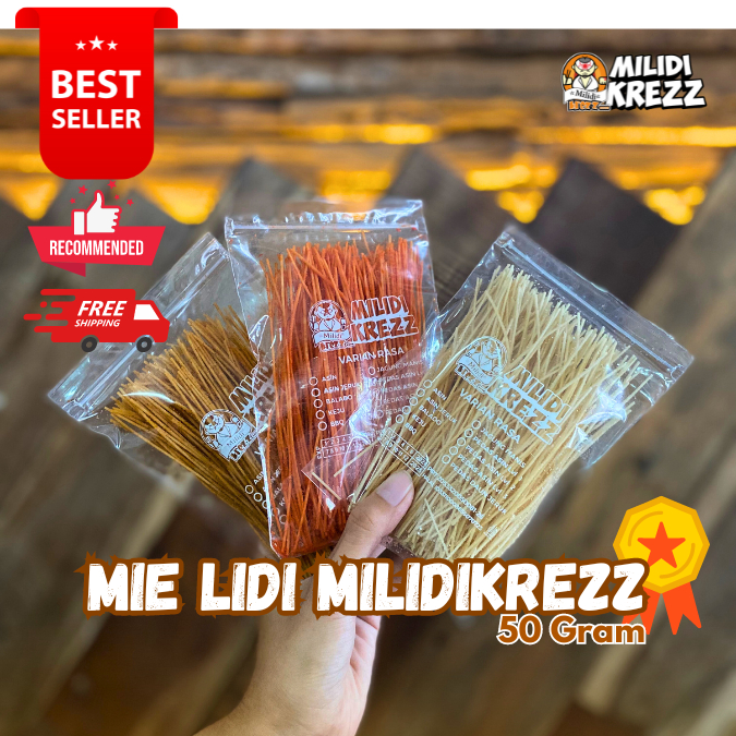 

Mie Lidi Mi lidi krezz 50gr Cemilan Pedas