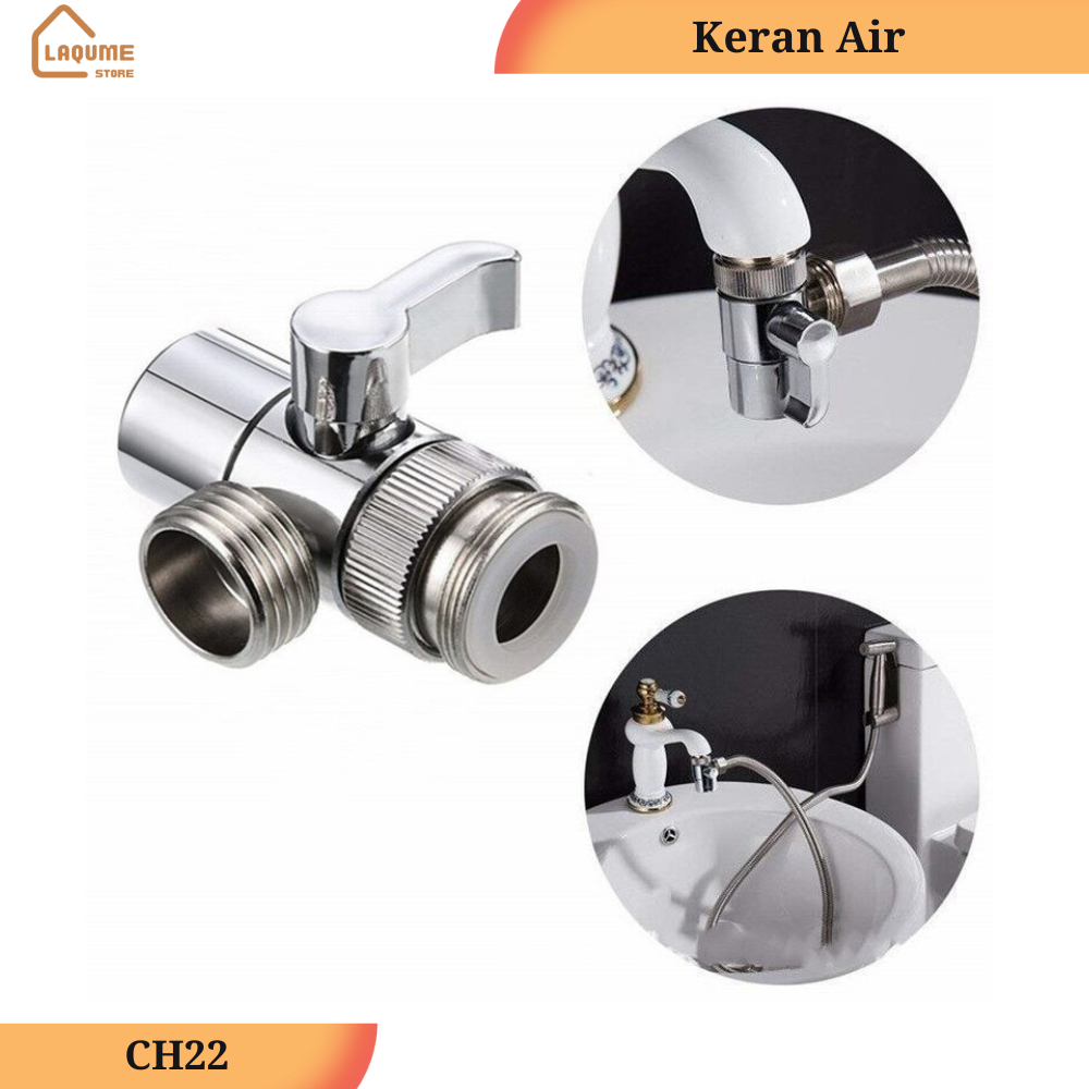 Keran Kran Sambungan Pemisah Air Universal Westafel Sink Diverter Valve Water Tap Connector