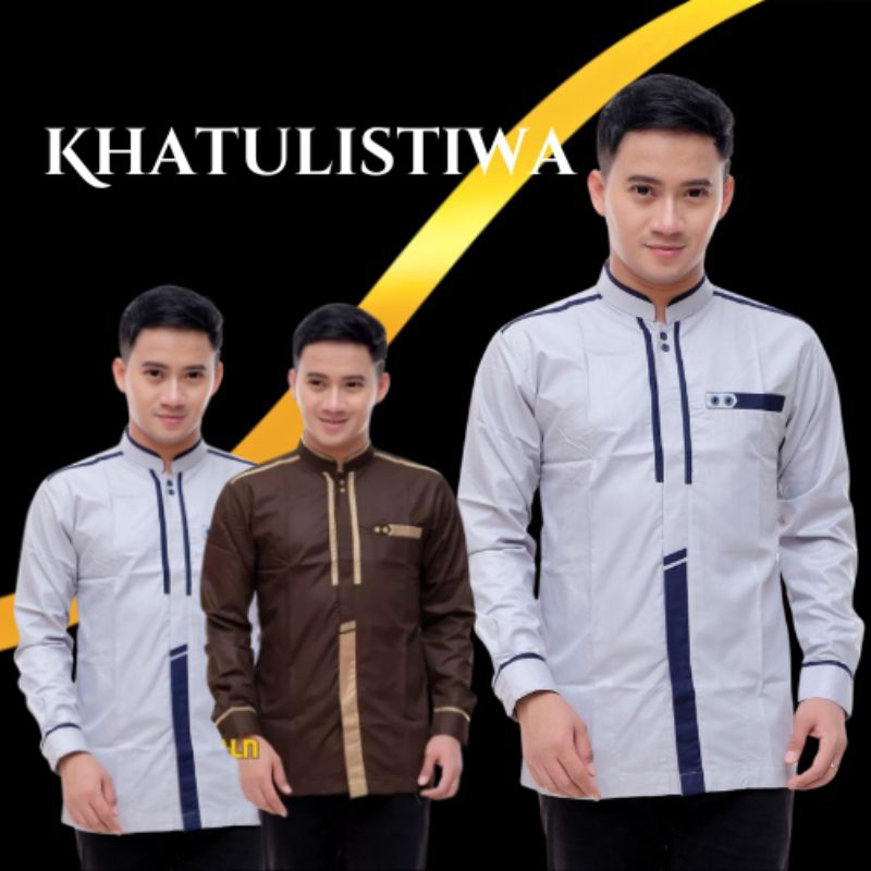 Baju Koko Pakaian Atasan Fashion Muslim Pria Laki Laki Dewasa remaja Lengan Panjang Azzahir Premium 