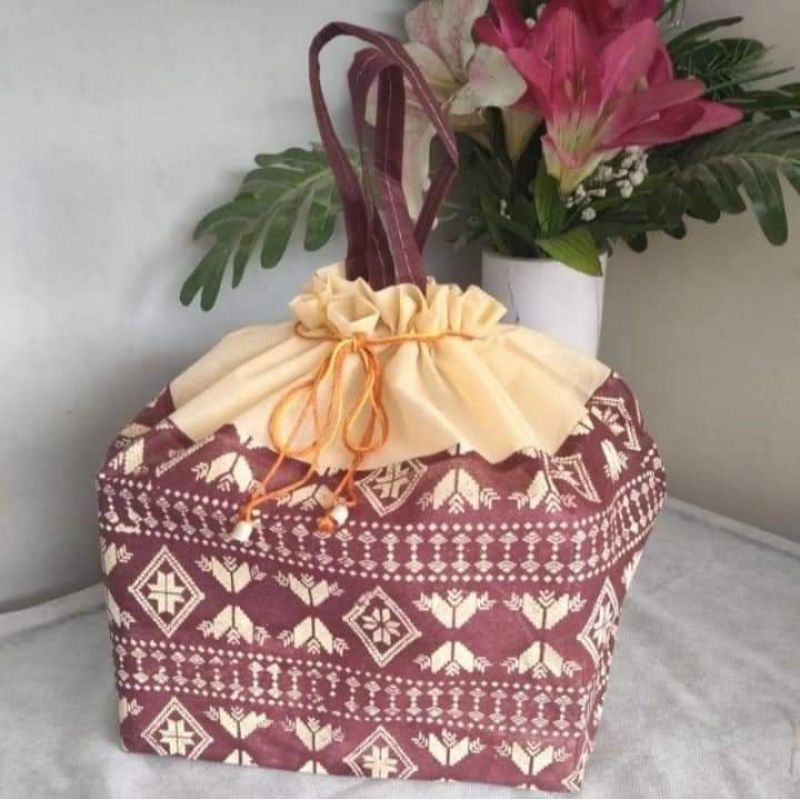 Tas Hajatan Kain, Tas Kain Batik, Tas Batik, Tas Serut Kotak Kue
