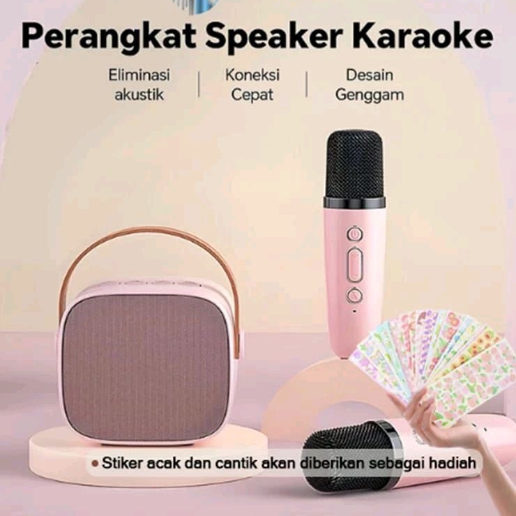 Speaker Karaoke Bass Microphone Premium