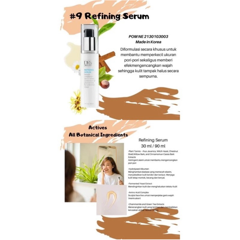DR'S SECRET REFINING SERUM #9 30ML & 90ML JAMIN ORIGINAL OFFICIAL BWL INDONESIA