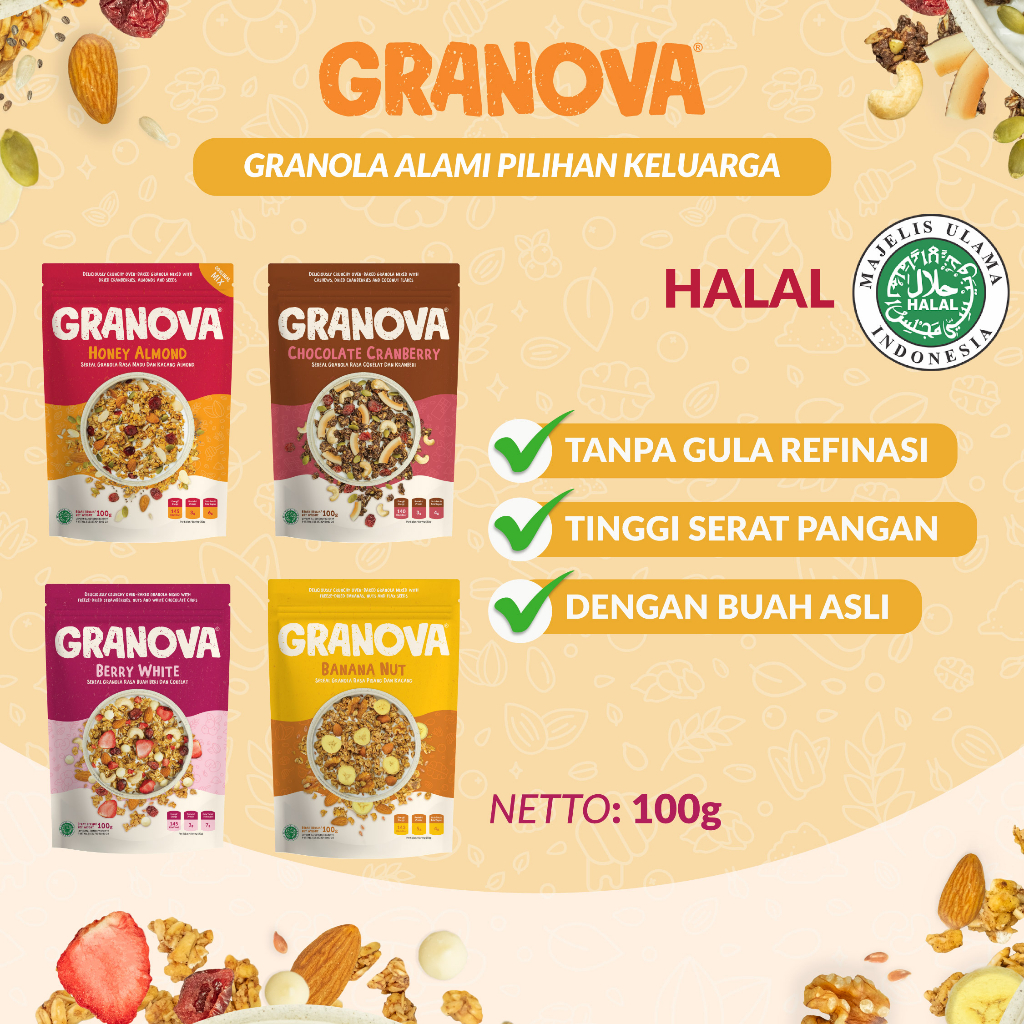 

GRANOVA - GRANOLA KEMASAN 100G