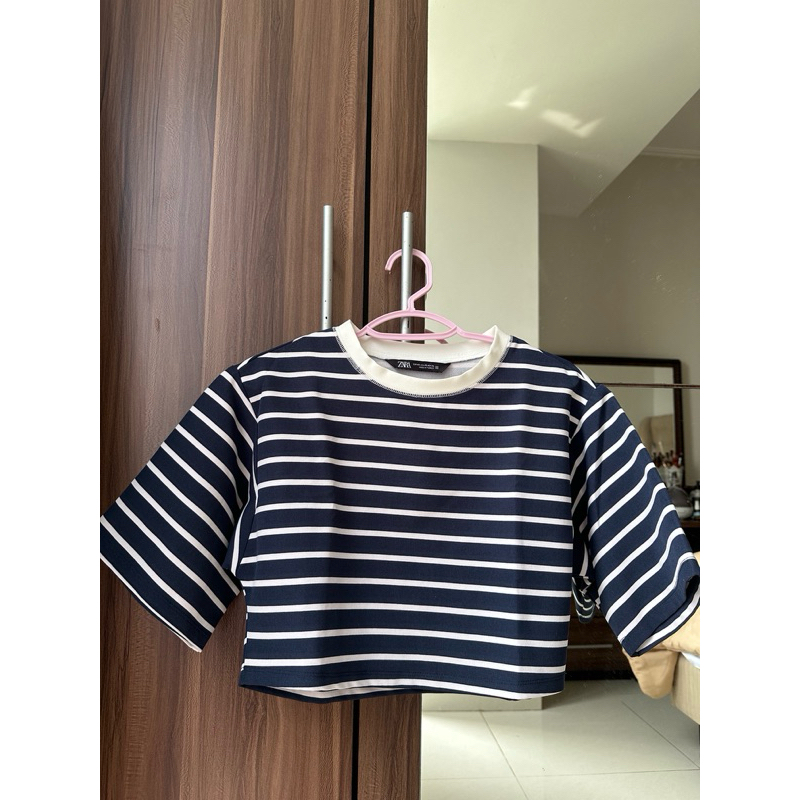 ZARA Crop Top Stripe