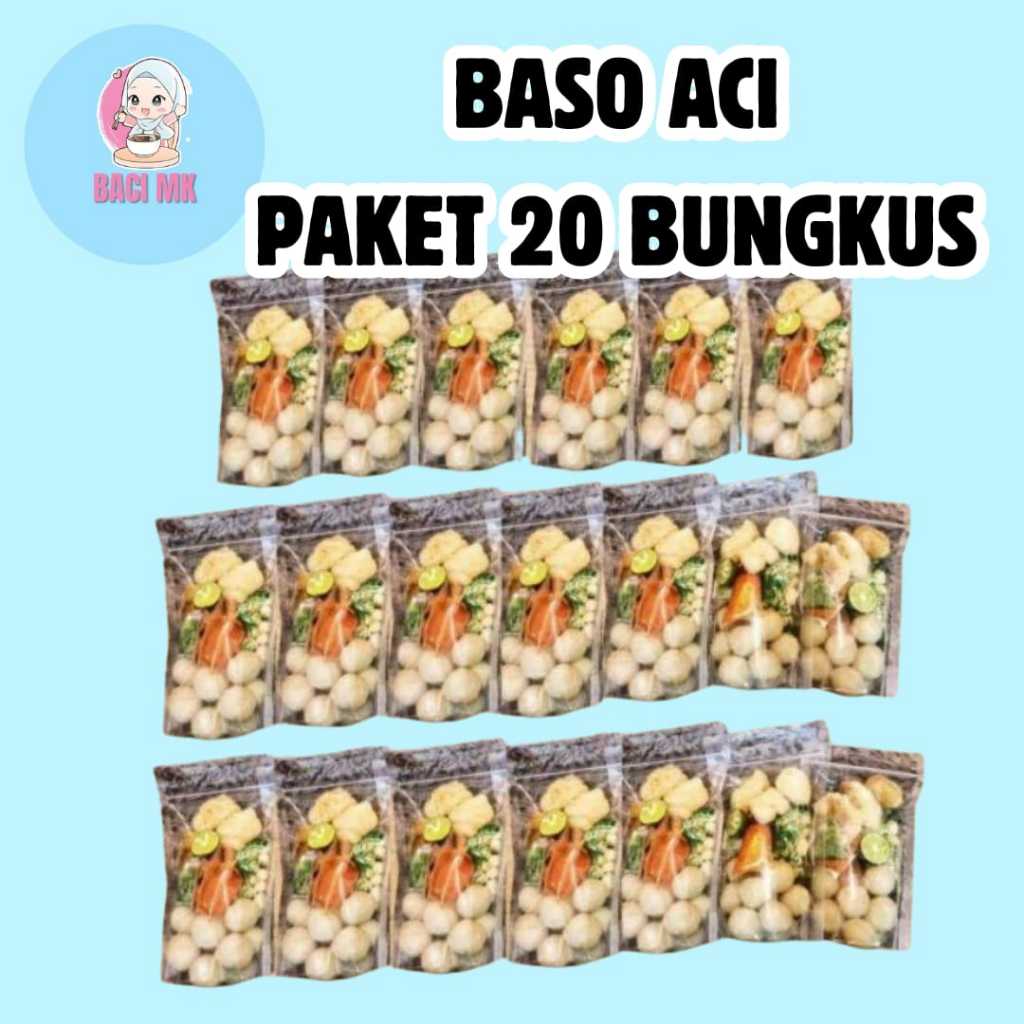 

[PAKET JURAGAN] BUNDLING 20 BUNGKUS BASO ACI BANDUNG INSTAN PREMIUM MK SNACK