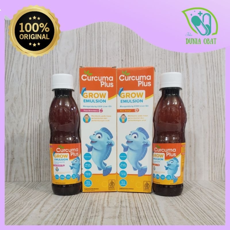 [200ml] Curcuma plus grow emulsion | nafsu makan | peninggi badan | COD liver oil | daya tahan tubuh