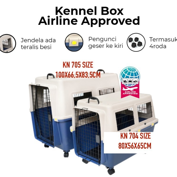 Kennel Box Pet Crate Cargo Travelling Anjing Besar XL KN 705 JUMBO