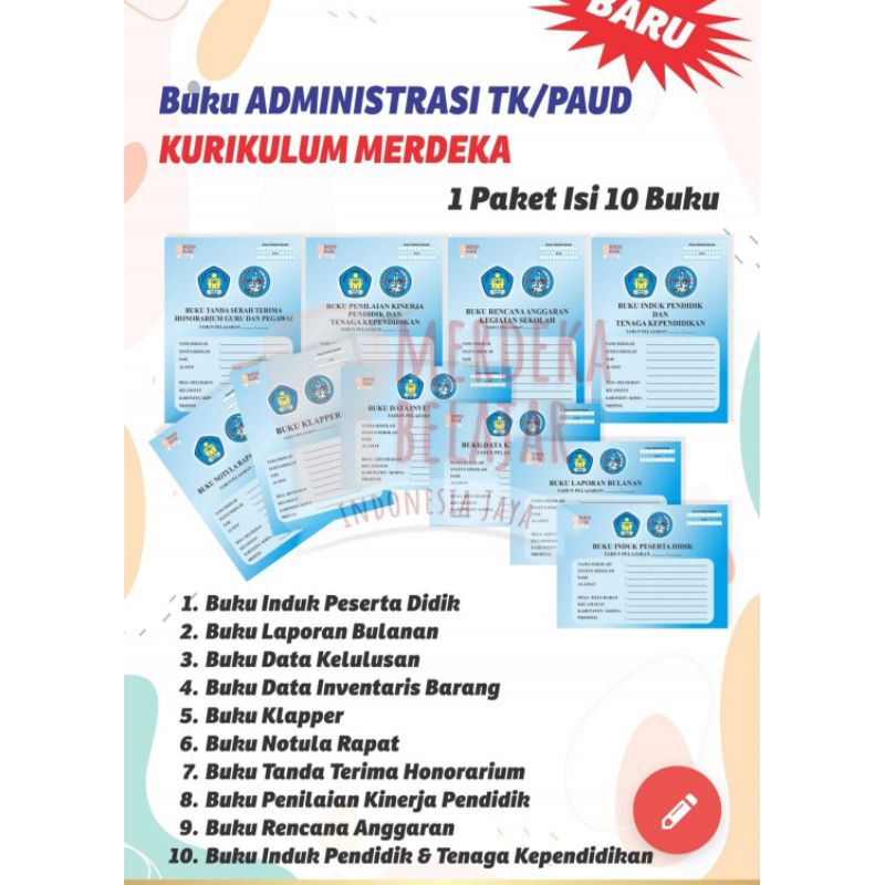 Original✓ Buku Administrasi Paud|Administrasi 8 Standar Akreditasi