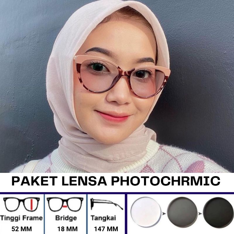 FRAME KACAMATA FUJI 5018  LENSA PHOTOCHROMIC BLUERAY
