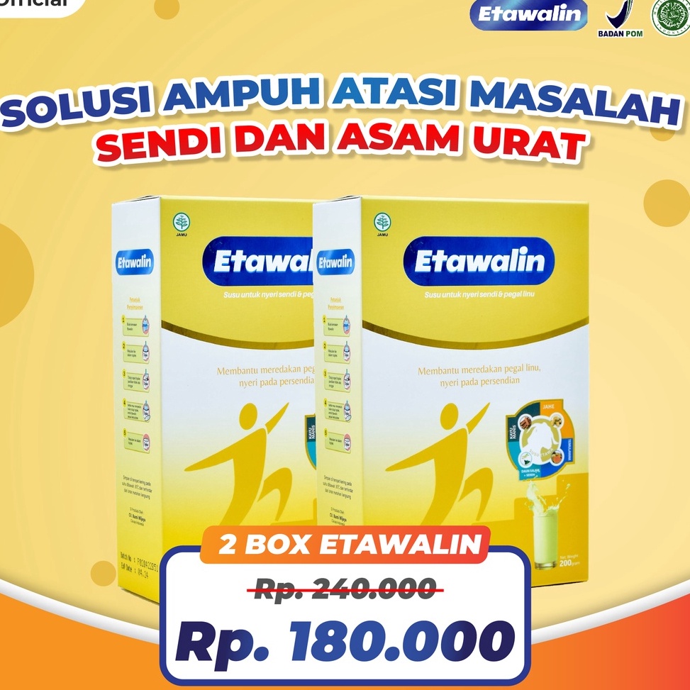 

Pesan Saja Etawalin Susu Etawa Herbal Nyeri Sendi Official 2 Box