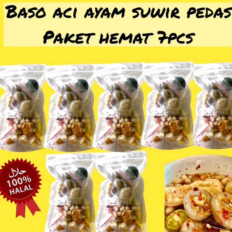 

Sedia Disini PAKET HEMAT BASO ACI AYAM SUWIR 7pcs BASO ACI HEMAT AYAM