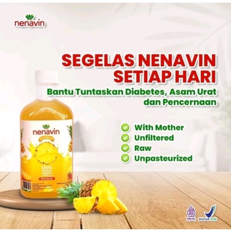 

Nenavin cuka nanas minuman untuk diabetes 240ml