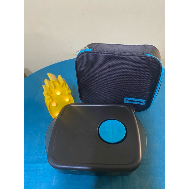 tempat bekal makan pria dan anak maskulin tupperware asli xtreme meal lunch set