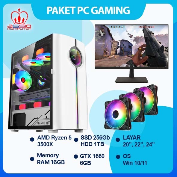 PAKET PC RAKITAN GAMING AMD RYZEN 5 | UNTUK GAME, DESIGN, EDITING