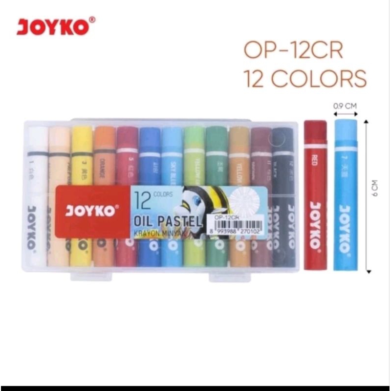 

OP 12CR Crayon Krayon Minyak Oil Pastel Joyko 12 Warna OP-12CR ( OP-12S OP 12S OP-12CHC CHC / Titi dietalase terpisah ) / crayon warna