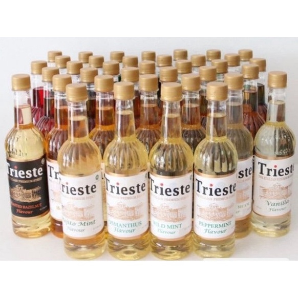 

Larismanis Trieste Italian Syrup 65mL Coffee Syrup Caramel Vanila Rum Hazelnut Salted Caramel Almond