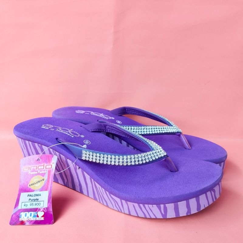 SANDAL ANDO PALOMA - SANDAL JEPIT WANITA WEDGES