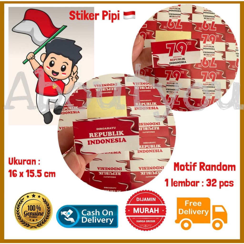 

Stiker Pipi Merah Putih Sticker 17an Pipi Bendera Indonesia Tempelan Muka Pipi 17 Agustus