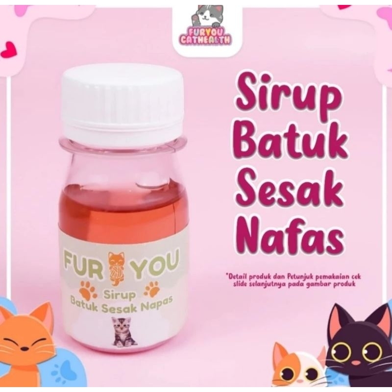 Fur You Sirup Batuk Sesak Nafas Obat Kucing Batuk Sesak Nafas Sesak Napas