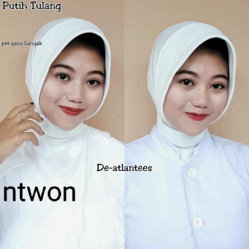 JILBAB INSTANT PUTIH TULANG