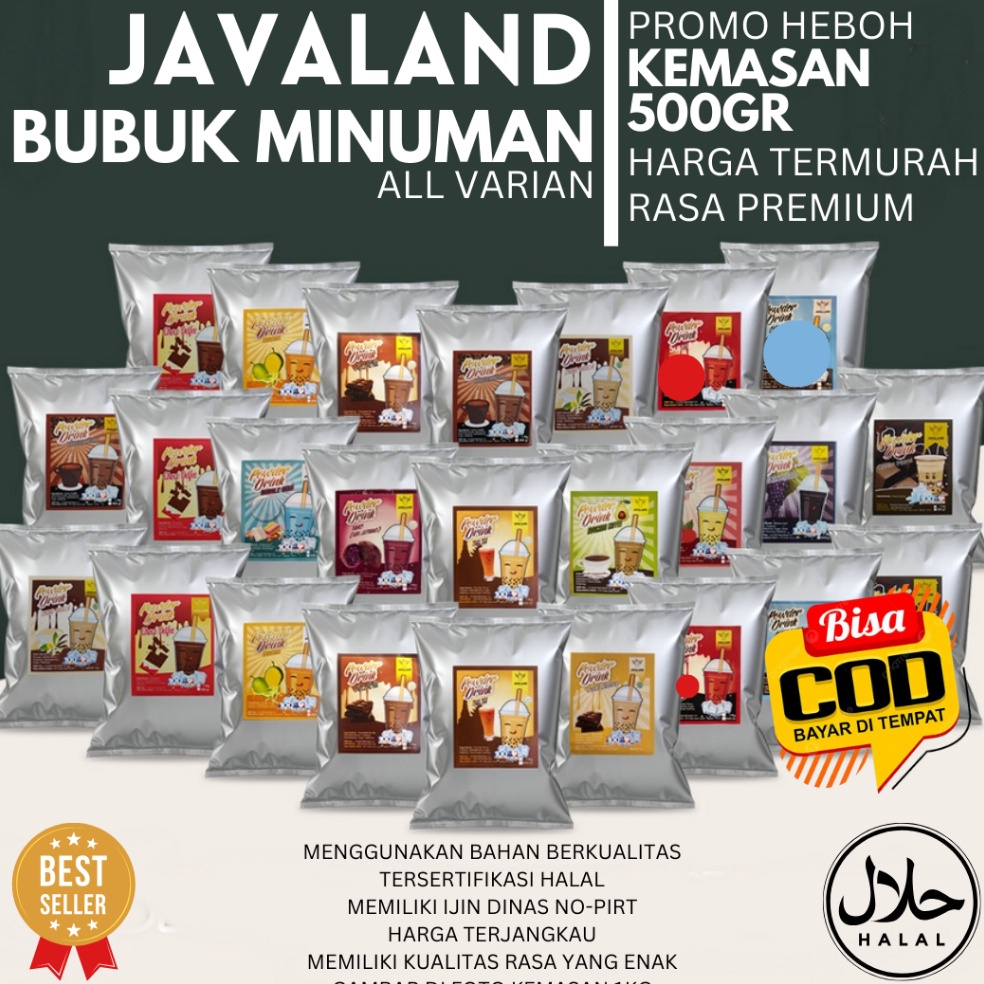 

Promo baru Bubuk Minuman Boba Kekinian Aneka Rasa Javaland Mix 5gr