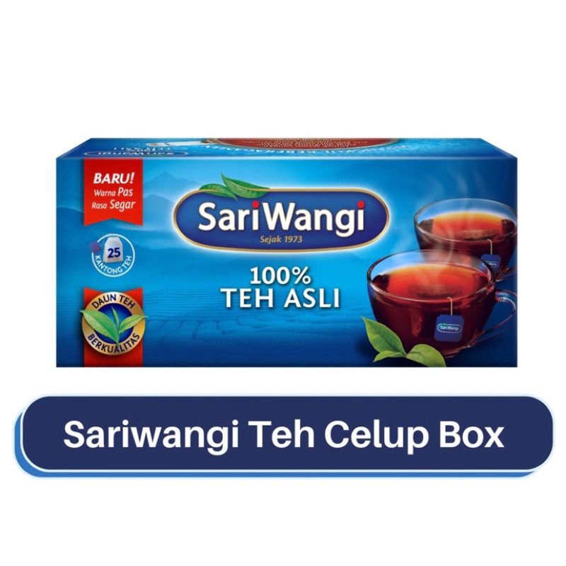 

Teh Sariwangi Celup 1 kotak isi 25 Asli - 1 sachet 1,85gr