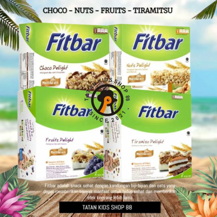 

Ready Stock Fitbar 1 Box Isi 12pcs Coklat Fruits Delight Tiramisu Distributor Cemilan Sehat Diet