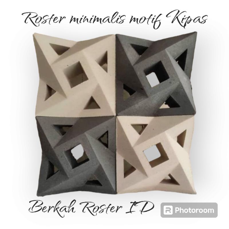 ROSTER MINIMALIS/ROSTER BETON/LOSTER BETON/VENTILASI UDARA/ANGIN ANGIN RUMAH MOTIF KIPAS 5 lubang
