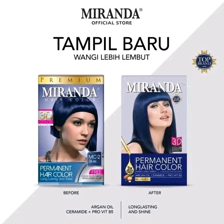 Miranda MC 2 Blue  30 ml Cat Rambut Miranda Warna Biru