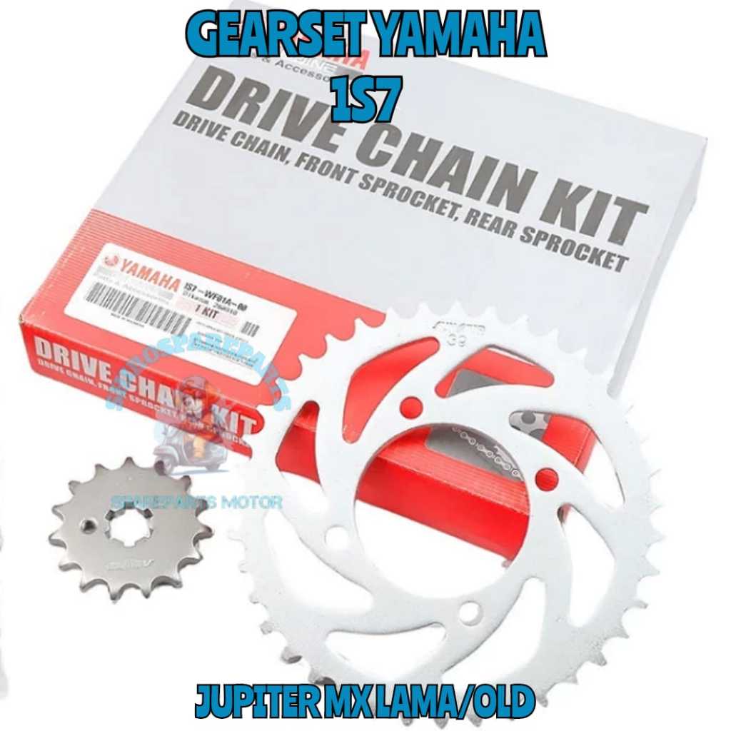 Gear Set Rantai 1S7 Gearset Rante Kualitas Original Yamaha Jupiter MX 135 Gir Set Girset MX Old Pres