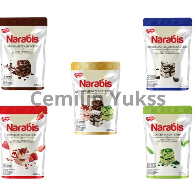 

New Deal Naraya Narabis 9g Assorment Nougat Crisp Narabis Coklat Strawbery Cookies Matcha