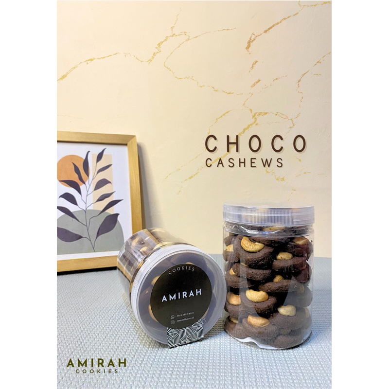 

Choco Cashews Cookies - Amirah Cookies (Versi Toples Tabung 750 ml)