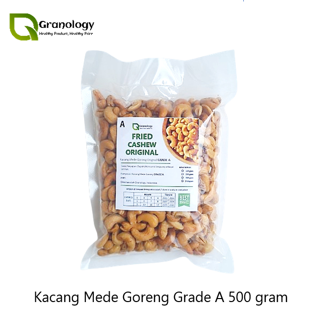 

Kacang Mede Goreng Original Tawar / Fried Cashew Nut Original (GRADE A) - 500 gram