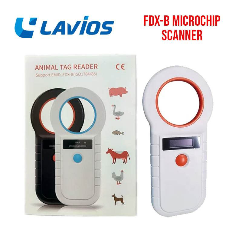 Scanner Microchip Hewan FDX-B 134.2Khz RFID animal microchip reader