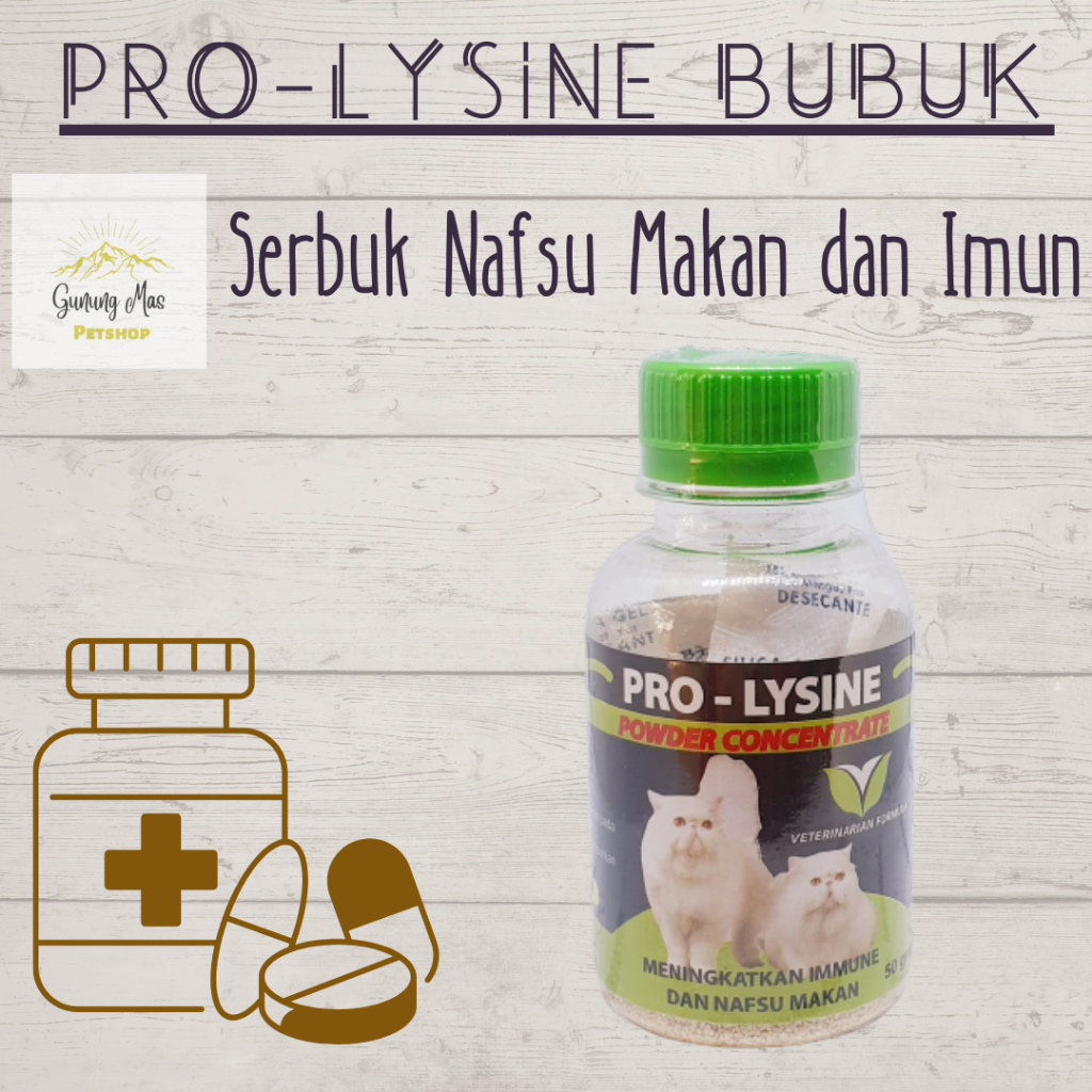 PROLYSIN BUBUK - VITAMIN NAFSU MAKAN DAN IMUN KUCING
