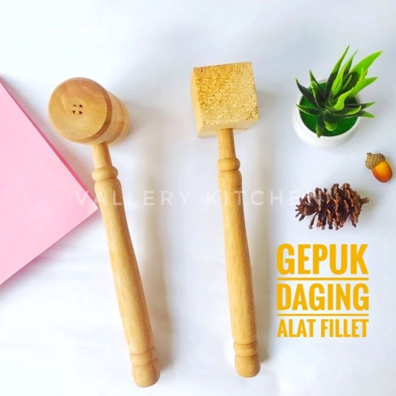 Gepuk Daging / Palu Daging / Alat Grill Kayu