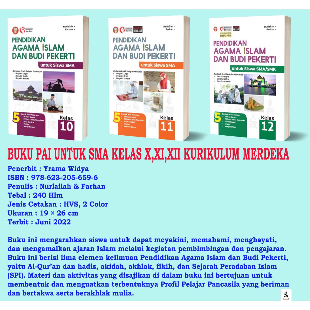 BUKU PAI DAN BUDI PEKERTI SMA KELAS X/10-PAI SMA KELAS XI/1-PAI SMA KELAS 12/XII KURIKULUM MERDEKA
