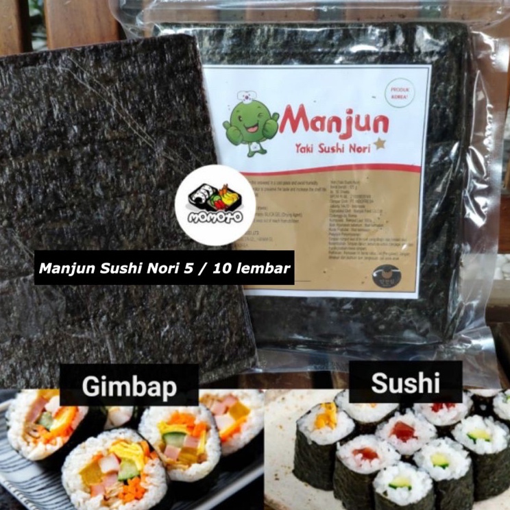 

Action Now PROMO Manjun Nori HALAL Seaweed Rumput Laut Sushi Gimbap Korean Yaki Sushi Nori