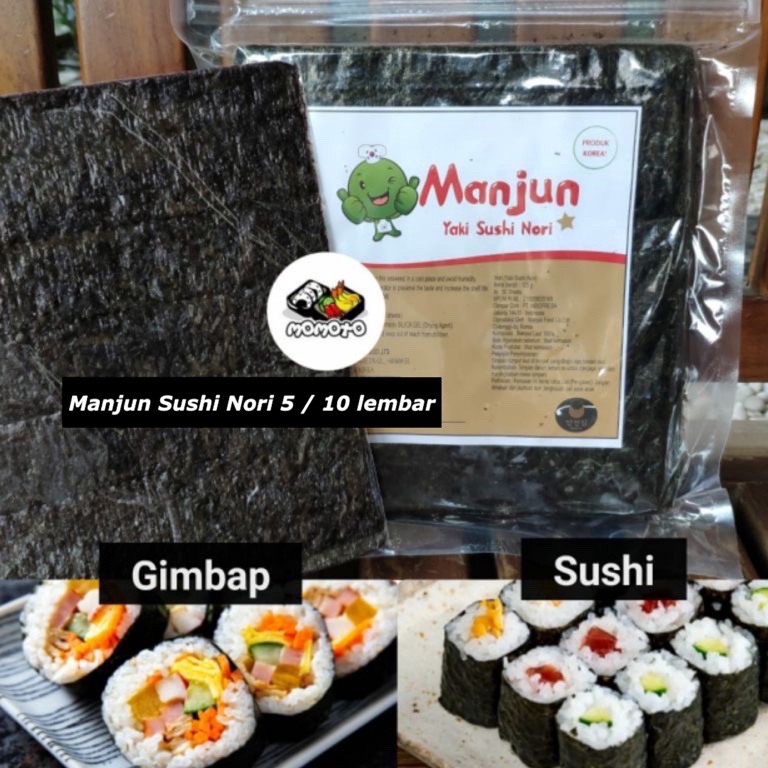 

Sale plus PROMO Manjun Nori HALAL Seaweed Rumput Laut Sushi Gimbap Korean Yaki Sushi Nori